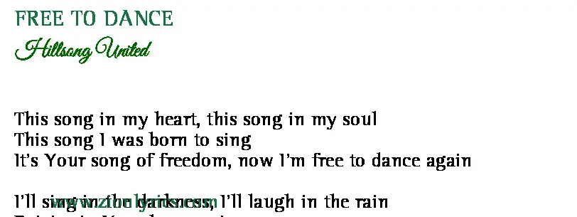 Free To Dance Lyrics Hillsong United Zionlyrics