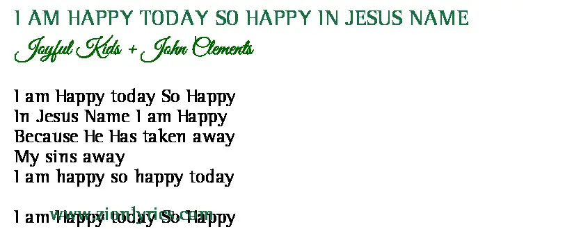I Am So Happy Lyrics I Am So Happy Lyrics